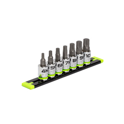 GripEdge Heavy Duty 7pc 3/8 Dr Short Metric RPT Hex Bit Driver Set GE7BSMHSRPT