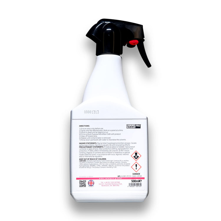 ValetPRO Tar and Glue Remover, Cleans Off Sticky Substances from Car Paintwork – 500ml ValetPRO